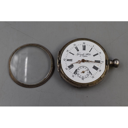 92 - Gustave Jacot Locle (1870 to 1880) Silver Cased Pocket Watch made for the Russian Market (Not Workin... 