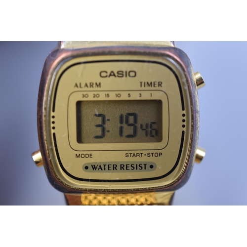 98 - Casio Digital Womens Watch LA670WE - Working