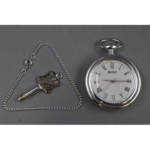 105 - Heritage Mechanical Pocket Watch with Key