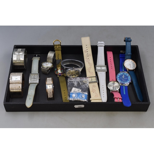 106 - Large selection of watches mainly spares or repairs