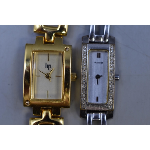 119 - A Four Ladies Quartz Watches To Include Pierre Cardin, Sekonda, Accurist, And Other