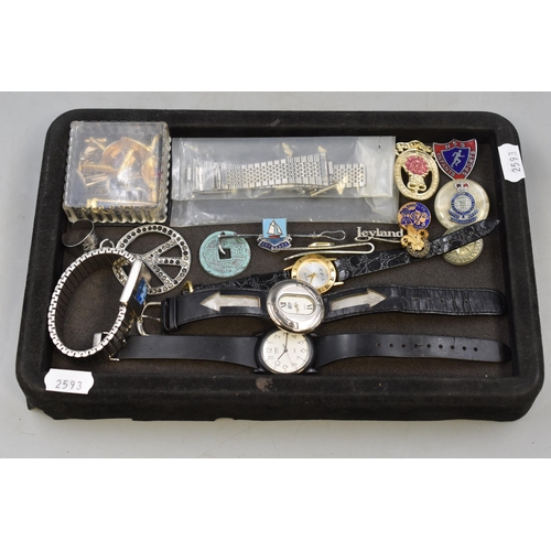 122 - Mixed Selection to include Four Watches, Cufflinks, Leo Ring, Spare Watch Strap and a Selection of B... 