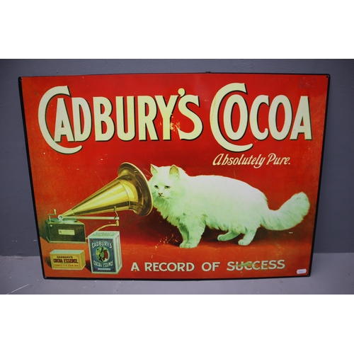 396 - Cadburys Cocoa Coloured Tin Plate Sign (27