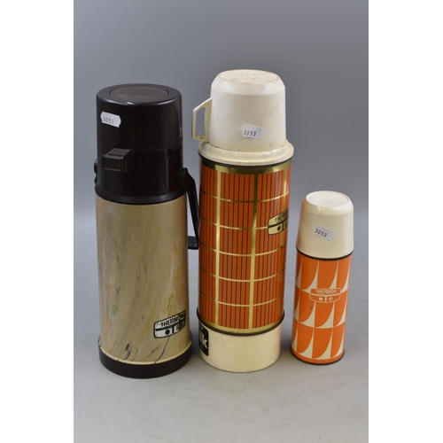 415 - Three Retro Thermos Flasks