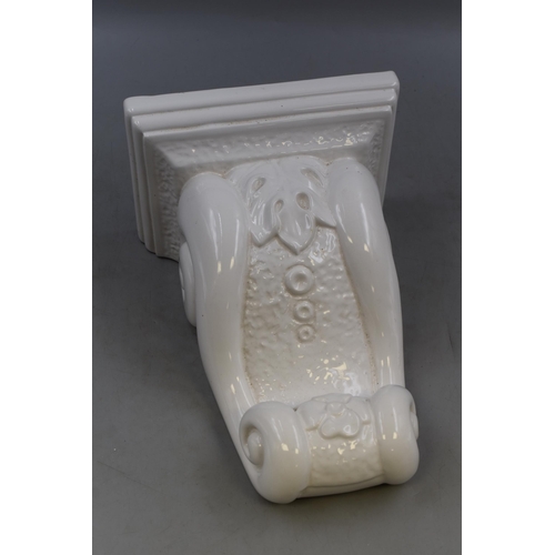 417 - Large Ceramic Scroll Wall Sconce approx 12