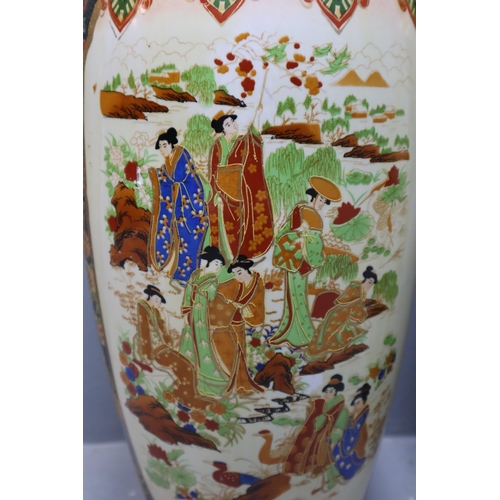 418 - Pair of Traditional Chinese Hand Painted Porcelain Vases Depicting Classical Chinese Motifs such as ... 