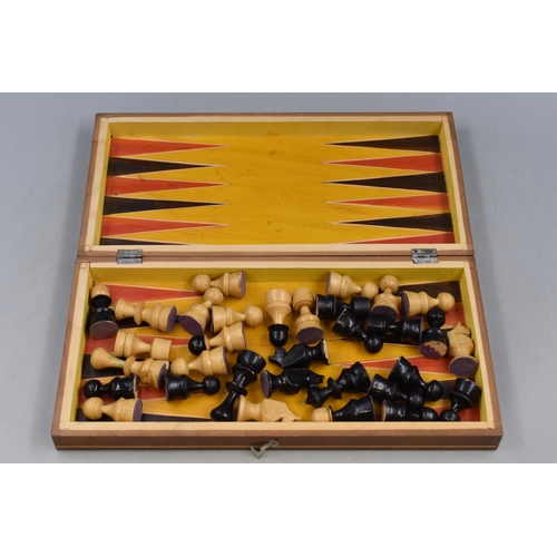 425 - A Complete Chess Set, With Folding Board