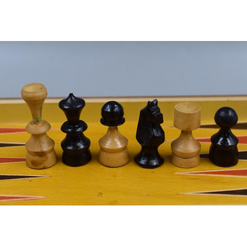 425 - A Complete Chess Set, With Folding Board