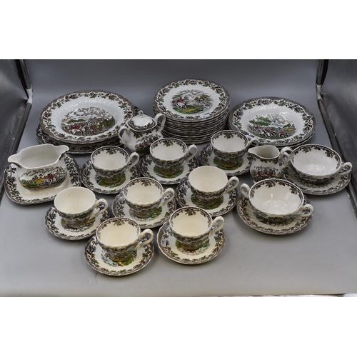 439 - Myotts Country Life Fine Staffordshire Dinner and Tea Set including Cups, Saucers, Plates, Bowls and... 