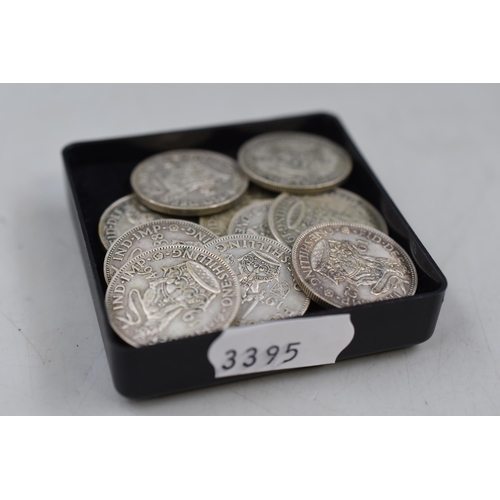 181 - A Selection of Ten UK Silver Shillings (1935-46)