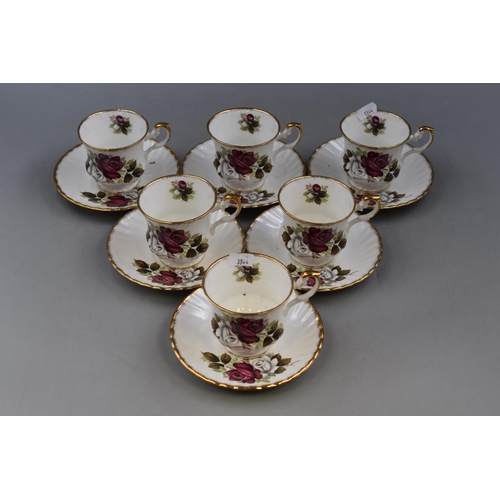 445 - 6 Sets of Tea Cups and Saucers by Rosina Fine Bone China