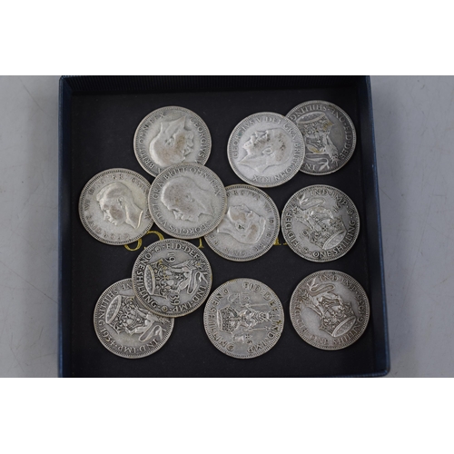 182 - A Selection of Eleven UK Silver Shillings (1931-46)