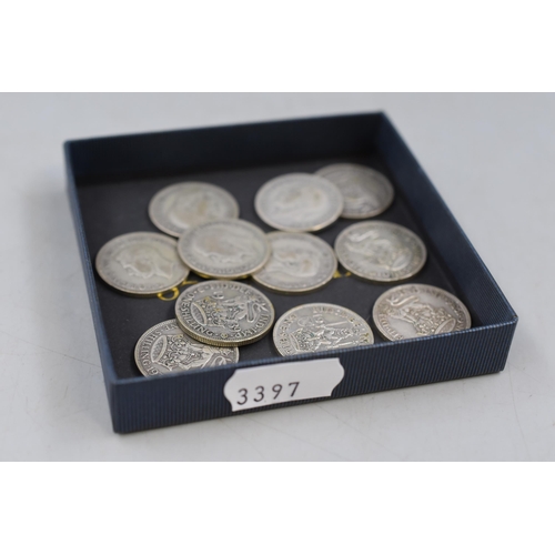 182 - A Selection of Eleven UK Silver Shillings (1931-46)