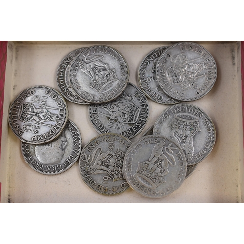 183 - A Selection of Eleven UK Silver Shillings (1929-42)