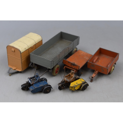 187 - Collection of Playworn Dinky Models To Include RAC & AA Motorcycle and Sidecar and selection of ... 