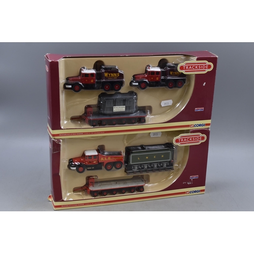 189 - Two Limited Edition Corgi 'Trackside' Box Sets, Model No DG198008 ( Scammel Contractor, Trailer &... 