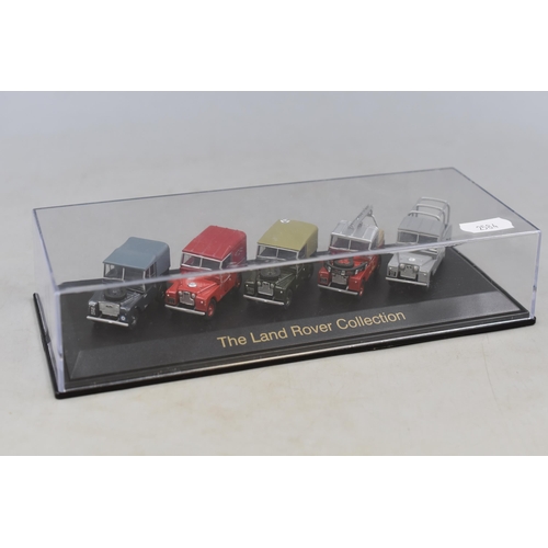 191 - Oxford Die-Cast' Land Rover' Five Vehicle Collection, Scale 1:76, Ideal For Model Railways