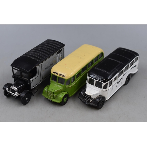 201 - Three Unboxed Corgi Die-Cast Model Vehicles to Include Two Bedford O B Coach Vehicles Depicting JMT ... 