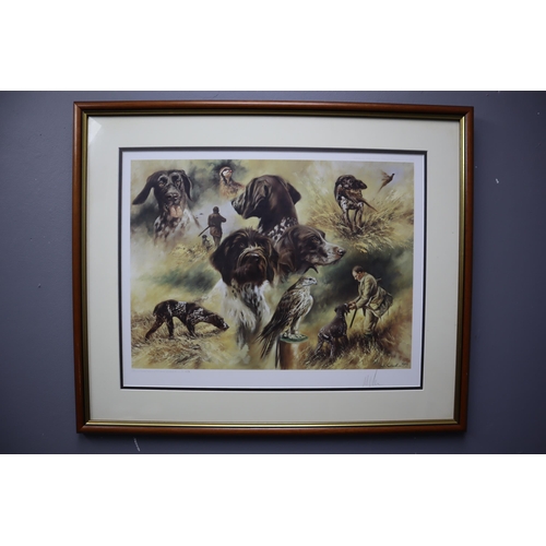 464 - Framed and Glazed Signed Mick Cawston Limited Edition Print 152/850 Depicting Hunting Scenes approx ... 