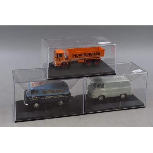 208 - Three Oxford Diecast Models to Include 'Ford Thames 400E Grey Van' ( Discontinued ) Foden FG Tipper ... 