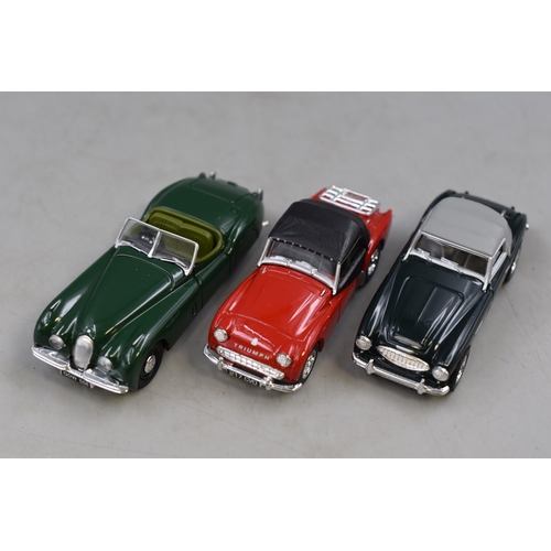 217 - Three Boxed Corgi Die-Cast 'Classic Sports Cars' To Include Triumph TR3, Jaguar XK120 and Austin Hea... 