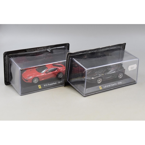 238 - A Pair of Panini Die-Cast Model Cars, Ferrari Superfast ( 2017 ) and La Ferrari Aperta ( 2016 ) Seal... 