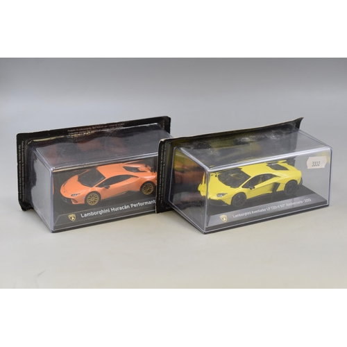 239 - A Pair of Die-Cast Panini Model Cars, Lamborghini Huracan Performante ( 2017 ) and Lamborghini Avent... 