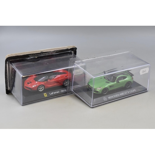 241 - A Pair of Panini Die-Cast Model Cars, La Ferrari ( 2013 ) and Mercedes AMG GT R Coupe