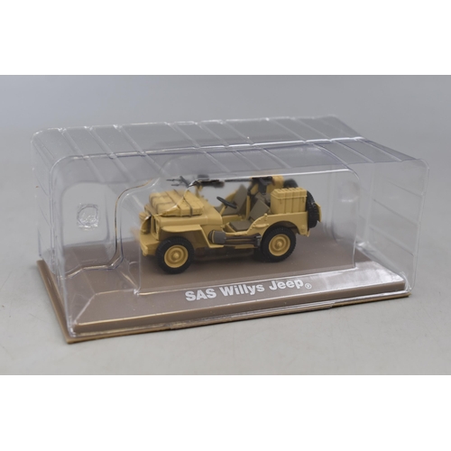 242 - Atlas Editions Boxed WWII ( S.A.S Willys Jeep ) Model No 4 690 101 -