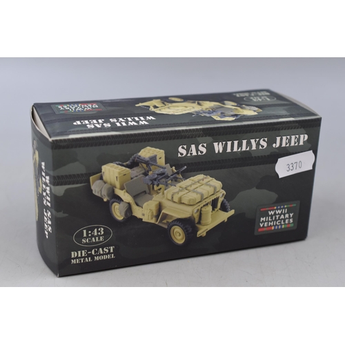 242 - Atlas Editions Boxed WWII ( S.A.S Willys Jeep ) Model No 4 690 101 -