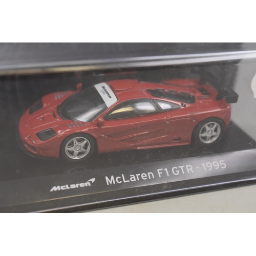 243 - A Pair of Panini Die-Cast Model Cars, McLaren F1 GTR ( 1995 ) and McLaren 720S ( 2017 ) Sealed Withi... 