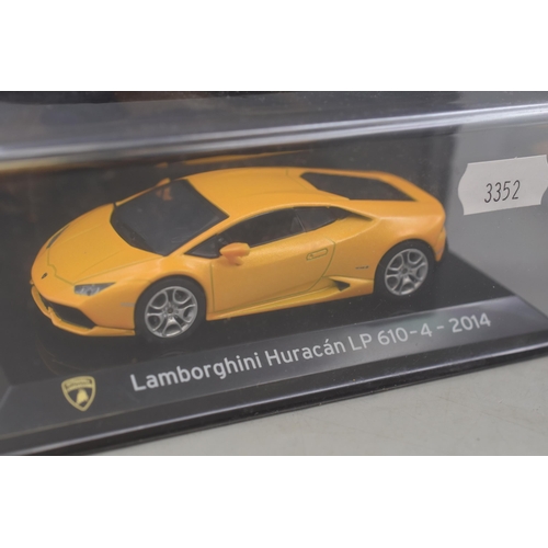 244 - A Pair of Panini Die-Cast Model Cars, Lamborghini Huracan LP 610-4 (2014 ) and McLaren P1 ( 2013 ) S... 