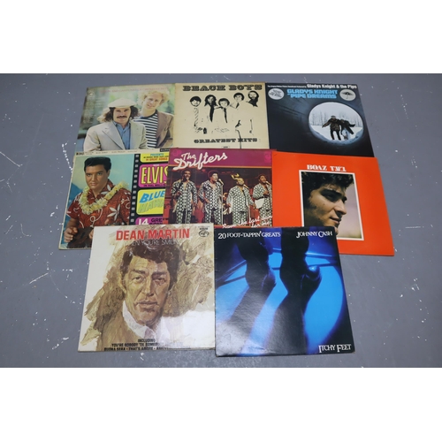 501 - A Selection of Vinyl LP's To Include Beach Boys, Simon and Garfunkel, Gladys Knight, Elvis, And More