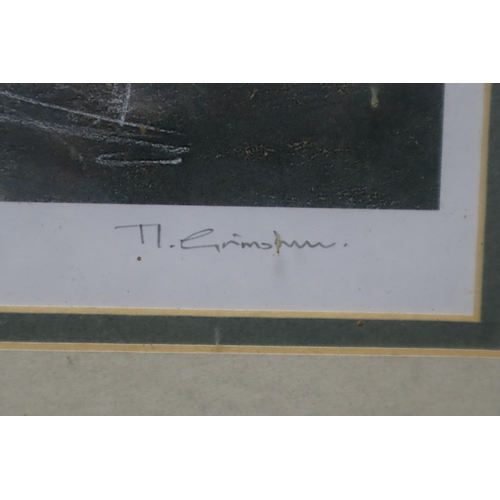 507 - A Signed Framed and Glazed Mark Grimshaw 'Memories. Pavement Artist' Print. Approx 19.5