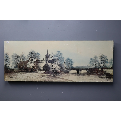 509 - A Large R Folland Landscape Print, Approx 16.5