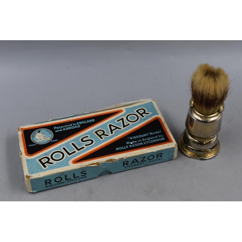 270 - Vintage Rolls Razor in Original Box and a Italian Shaving Brush