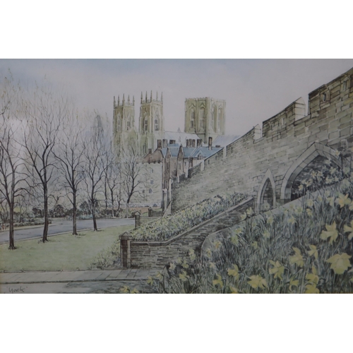 511 - Three items to include York Minster Print Framed and Glazed, Framed Bird Print and a New Ikea Pictur... 