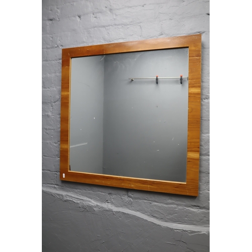 512 - Wall Hanging Square Wooden Framed Mirror Approx 31