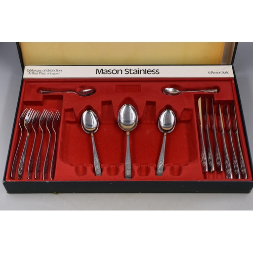 530 - Vintage Arthur Price Six Person Suite Cutlery Set (part set) in Original Box