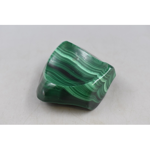 280 - Polished Malachite Tumbled Stone (4” x 3.5” x 2”)