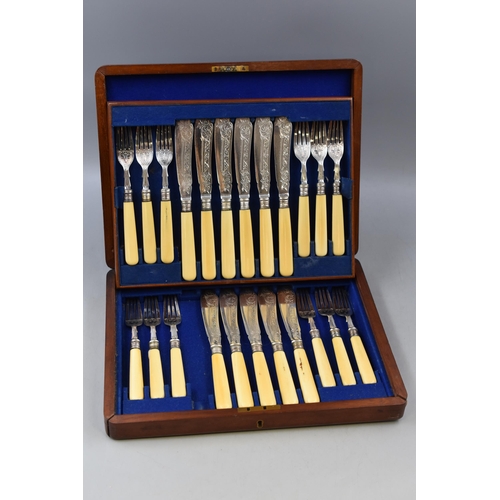 533 - Mixed Selection to include Vintage Canteen of Cutlery (Twelve Bone Handled Fish Eaters, missing Knif... 