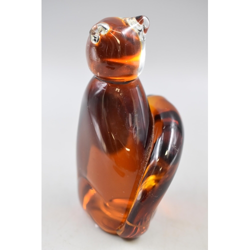 284 - Vintage Art Glass Fox Ornament (6”)