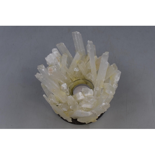 290 - Natural Selenite Crystal Stick Tealight Holder 6