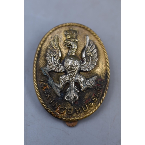 298 - The Fourteenth Kings Hussars Cap Badge