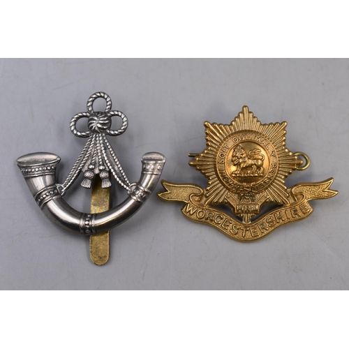 307 - The Worcestershire Regiment and The Oxford and Buckinghamshire Light Infantry Cap Badges