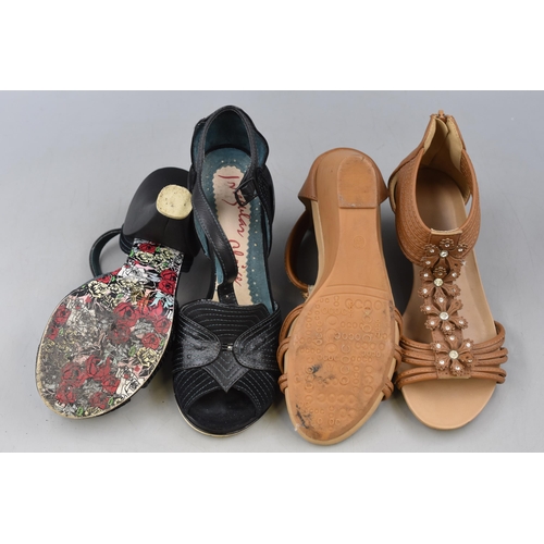 830 - Tow Pairs of Designer Ladies Shoe's one pair is a size 38 and the boxed pair is unknown size