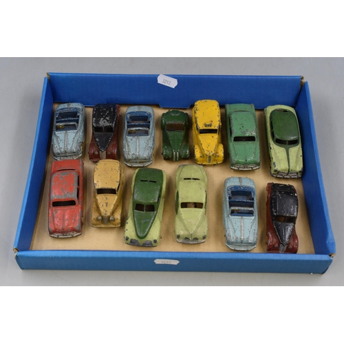 606 - Collection of Vintage Playworn Dinky Motor Cars to Include ' Austin Atlantic, Ford Sedan, Austin Tax... 