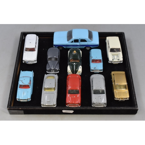 607 - Collection of Playworn ( Mainly Corgi ) Vintage Cars to Include, Ford Zephyr Motorway Patrol Car, Mo... 