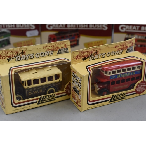 612 - Collection of Various Passenger Transport Vehicle Models by Atlas Editions, Matchbox, Majorette and ... 