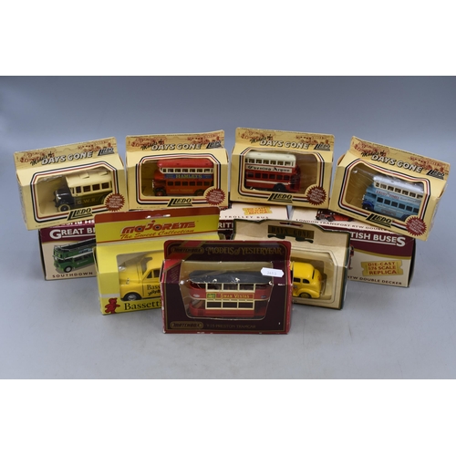 612 - Collection of Various Passenger Transport Vehicle Models by Atlas Editions, Matchbox, Majorette and ... 